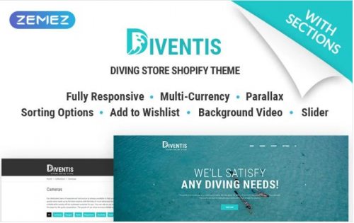 Diventis – Diving Equipment Online Store Shopify Theme