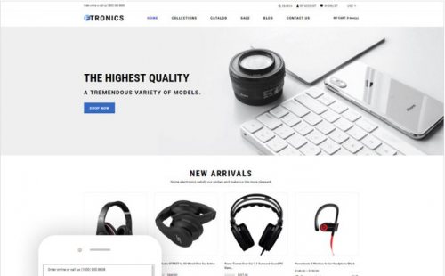 ETRONIX – Electronics Store Ready-To-Use Minimalistic Shopify Theme