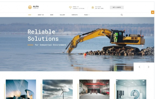 ALFA Industries – Industrial Clean Professional Joomla Template alfa industries industrial clean professional joomla template