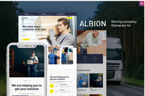 Albion – Moving Company Elementor Template Kit albion – moving company elementor template kit