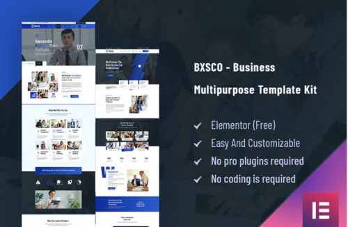 BXSCO – Business Multipurpose Elementor Template Kit bxsco business multipurpose elementor template kit