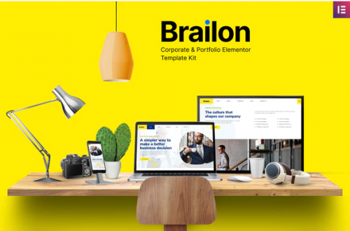 Brailon – Corporate & Portfolio Elementor Template Kit brailon corporate portfolio elementor template kit