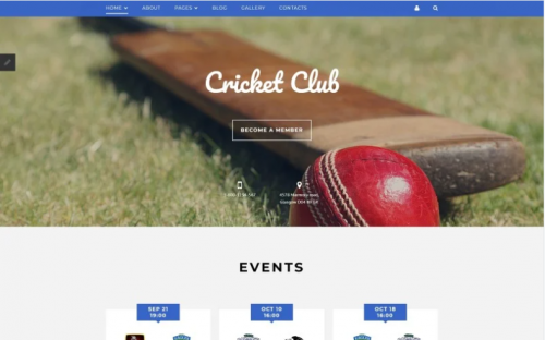 Cricket Club Joomla Template cricket club joomla template