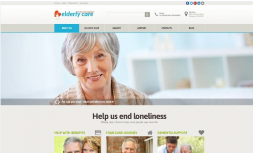 Elderly Care Joomla Template elderly care joomla template