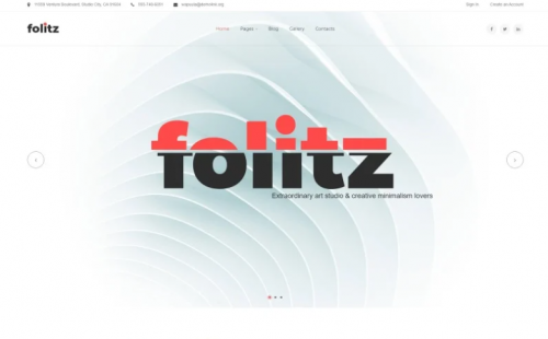 Folitz – Art Studio Minimalistic Joomla Template folitz art studio minimalistic joomla template