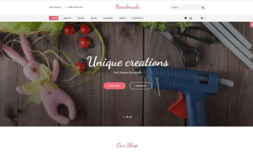 Handmade – Creative Shop Virtuemart & Joomla Template handmade creative shop virtuemart joomla template