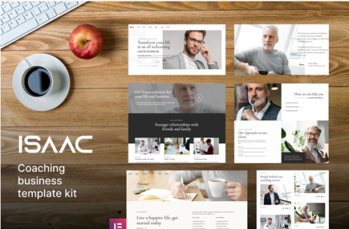 Isaac – Business Coaching Elementor Template Kit isaac business coaching elementor template kit