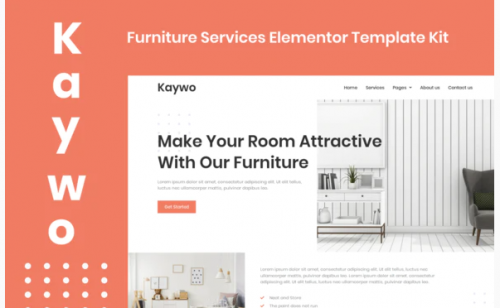 Kaywo – Furniture Services Elementor Template Kit kaywo furniture services elementor template kit