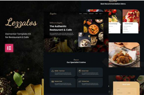 Lezzatos | Restaurant & Cafe Elementor Template Kit lezzatos restaurant cafe elementor template kit
