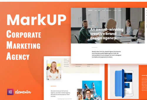 MarkUP – Corporate & Marketing Agency Elementor Template Kit markup corporate marketing agency elementor template kit