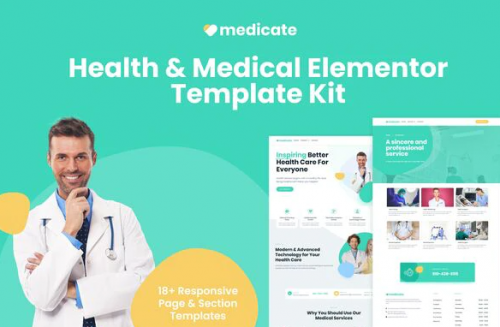 Medicate – Health & Medical Elementor Template Kit medicate health medical elementor template kit