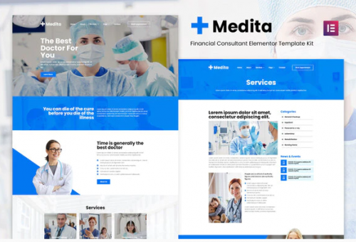 Medita – Medical Service Elementor Template Kit medita medical service elementor template kit