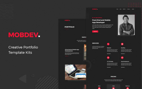 Mobdev – Creative Portfolio & Resume Elementor Template Kit mobdev creative portfolio resume elementor template kit