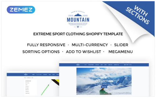 Mountain – Extreme Sport Clothing Store Shopify Theme mountain extreme sport clothing store shopify theme