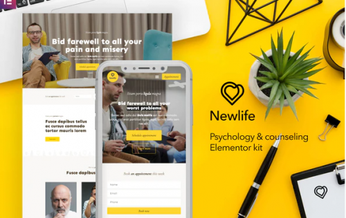 Newlife – Psychology & Counseling Elementor Template Kit newlife – psychology counseling elementor template kit