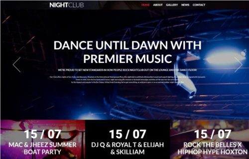 Night Club – Night Club Clean Joomla Template night club night club clean joomla template