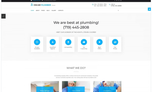 Oscar Plumber – Plumbing Services Joomla Template oscar plumber plumbing services joomla template