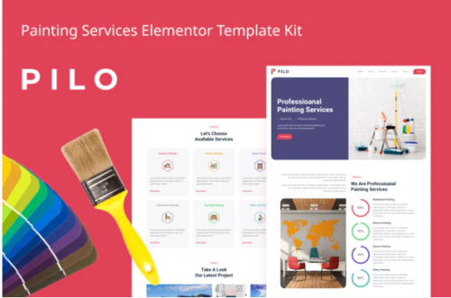 Pilo – Painting Services Elementor Template Kit pilo painting services elementor template kit