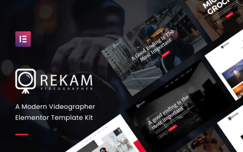 Rekam Kit – Modern Videographer Elementor Template Kit rekam kit modern videographer elementor template kit