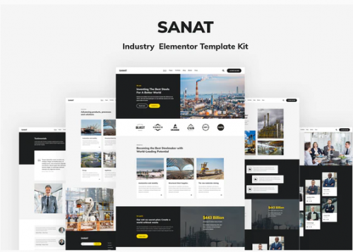 Sanat – Industry Elementor Template Kit sanat industry elementor template kit