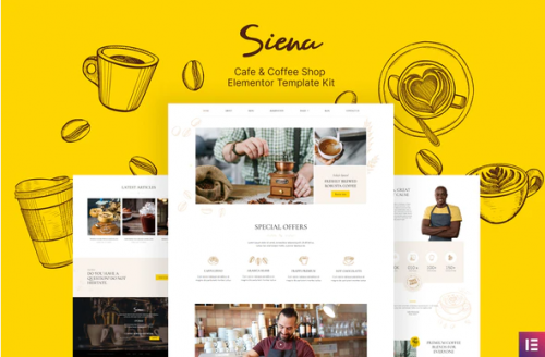 Siena – Cafe and Coffee Shop Template Kit siena cafe and coffee shop template kit