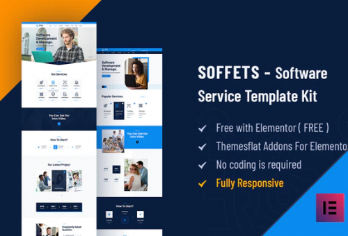 Soffets – Software & IT Service Elementor Template Kit soffets software it service elementor template kit