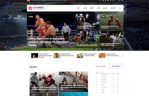 Sport Events – Sports News Joomla Template sport events sports news joomla template