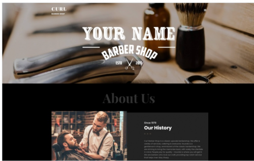 Curl – Stylish Barber Shop Joomla Template curl stylish barber shop joomla template
