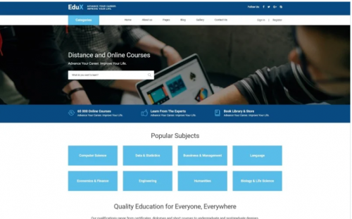 EduX – Online Courses Joomla Template edux online courses joomla template