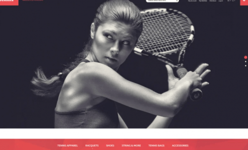 Tennis Equipment Magento Theme