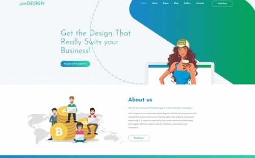 justDESIGN – Web Design Studio Joomla Template justdesign web design studio joomla template