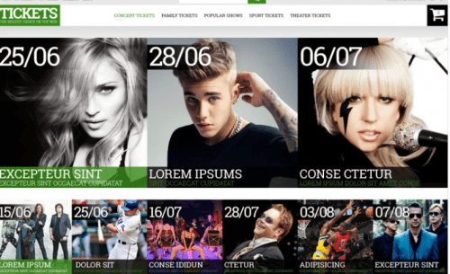 Music Ticket Broker Magento Theme