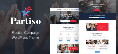Partiso Political WordPress Theme for Party Candidate