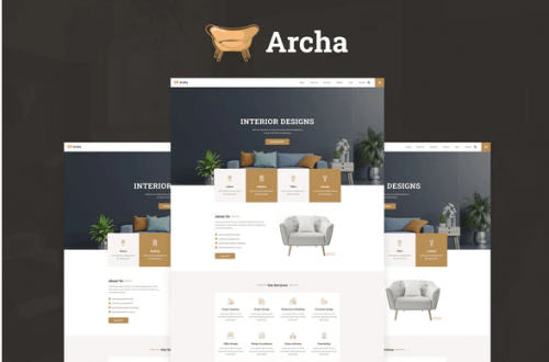 Archa Interior Design Architecture Elementor Template Kit