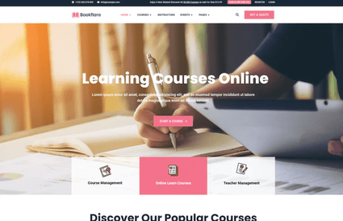 Bookflare – Modern Education Online Learning Elementor Template Kit