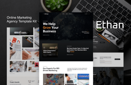 Ethan – Online Marketing Agency Elementor Template Kit