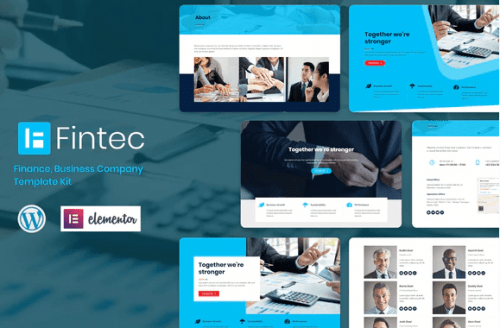 Fintec Finance Business Company Elementor Template Kit