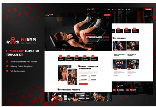 FitGym Fitness Gym Elementor Template Kit