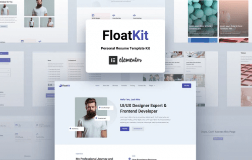 FloatKit Personal Resume Elementor Template Kit