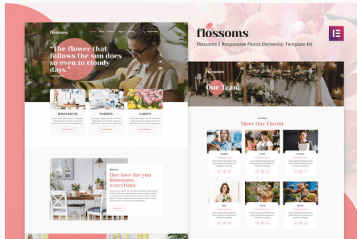 Flossom Flower Shop Elementor Template Kit