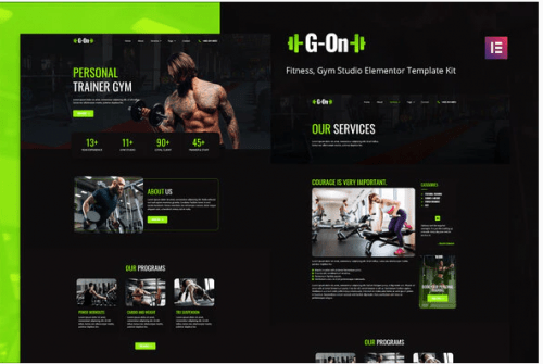 G on Fitness Gym Elementor Template Kit