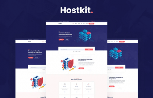 Hostkit Hosting Services Elementor Template Kit