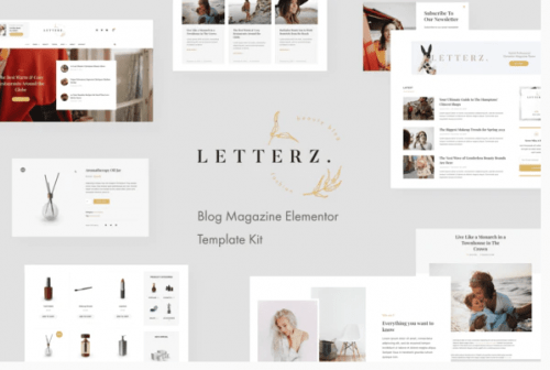 Letterz Blog Magazine Elementor Template Kit