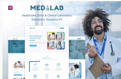 Medilab Healthcare Clinical Laboratory Elementor Template Kit