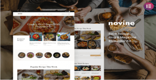 Novine – Food Recipe Blog Magazine Template Kit