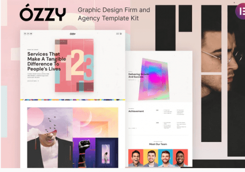 Ozzy Graphic Design Firm and Agency Template Kit