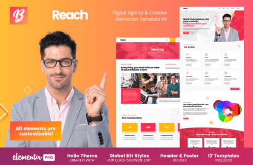 Reach Digital Agency Creative Elementor Template Kit