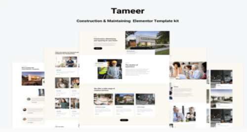 Tammer Construction Maintenance Elementor Template kit