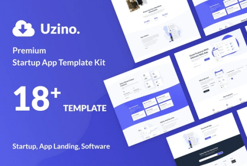Uzino Startup App Elementor Template Kit