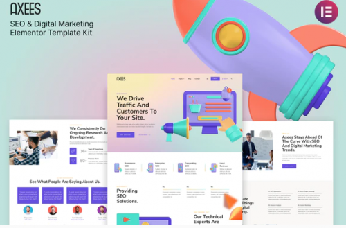 Axees – SEO Digital Marketing Elementor Template Kit